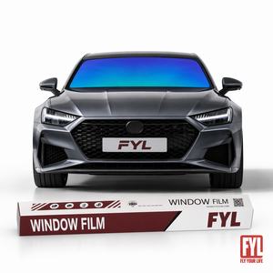 Film teinté céramique FYL effet <span class=keywords><strong>caméléon</strong></span> pour vitres latérales et arrière, IRR65%+ UV99%, effet arc-en-ciel <span class=keywords><strong>caméléon</strong></span>, film solaire pour vitres de voiture, rouleau de 1,52 m - Product Image 1