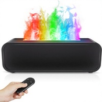 Diffuseur d'huiles essentielles électrique, humidificateur d'aromathérapie à flamme, synchronisation musicale activée par le son, télécommande infrarouge, pour table