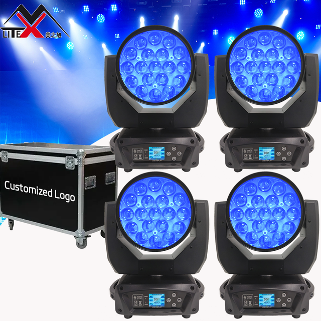 MAC Aura 15W*19PCS Led  Zoom Wash Moving Light RGBW 4 in 1 Dj Stage Club Light