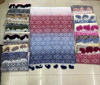 Châle à franges en polyester-rayonne pour femme, design thaïlandais moderne, style moderne, saison hivernale