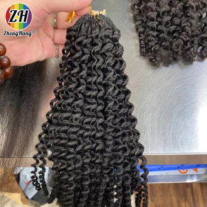 Capelli Umani Brasiliani Miracle Knot Crochet da 14-24 Pollici ZH in Stock, Ondulati, Pre-Looped, Senza Trama - Product Image 2