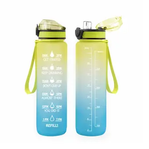定制标志1000毫升Amzn畅销塑料瓶励志Tritan 1L运动水瓶