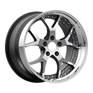 Jantes en aluminium forgé sur mesure à 5 branches, creuses, 3 pièces, rivetées, à large bord pour Mustang, Camaro, M3, 718, RS3, <span class=keywords><strong>Alpine</strong></span>, A110, Model Y - Product Image 1
