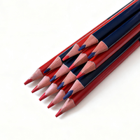 Vente directe d'usine Crayons de couleur en bois double face de forme triangulaire de 7 pouces Emballage personnalisé avec logo pour la certification EN71
