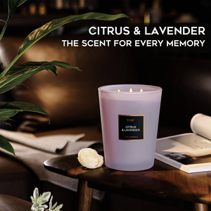 Elegant <strong>Citrus</strong> Lavender Scented <strong>Candles</strong> - Refined Home Fragrance with Soy Wax for Living Room and Bedroom Decor - Product Image 2