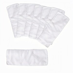 도매 재사용 가능한 아기 천 기저귀 삽입물 마이크로파이버 삽입물 2겹 3겹 세탁 가능한 기저귀 삽입물 - Product Image 4