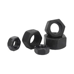 Écrou hexagonal en acier au carbone haute résistance, grade 8.8, 10.9, 12.9, M2 à M30, finition oxyde noir, écrou hexagonal robuste pour structure en acier - Product Image 1