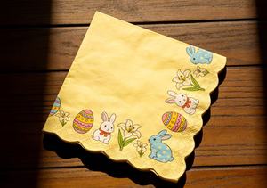 Serviettes <span class=keywords><strong>en</strong></span> <span class=keywords><strong>papier</strong></span> jetables vintage pour Pâques, Nouveautés : Fournitures et décorations pour la restauration et les fêtes. - Product Image 4