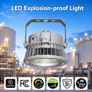 Lumière LED pour zone dangereuse 60W 100W IP66 160LM/W Classe III Classe II Div 2 UL844 AC120-347V avec capteur micro-ondes, garantie 5 ans - Product Image 6