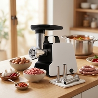 Hachoir à viande électrique domestique 220-240V, prise EU, avec fonction de marche arrière et protection contre la surchauffe du moteur