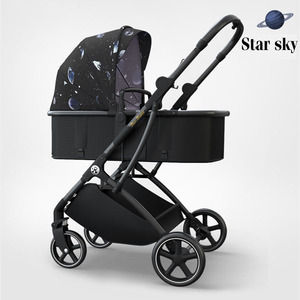 Jxb nhà máy bán buôn cảnh quan cao ráp năm điểm dây an toàn phẳng nằm hai chiều Xe đẩy em bé 3 trong 1 với ghế xe hơi - Product Image 3