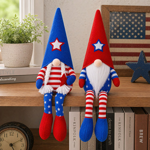 Gnomos Patrióticos para el 4 de Julio, Decoraciones para el Día de <span class=keywords><strong>la</strong></span> Independencia y el Día de los Caídos, Muñeco de Peluche sin Rostro con Bandera Americana, Decoración para el Hogar - Product Image 3