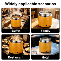 Luxuriöser Bunter Elektrischer Suppenwärmer mit Edelstahldeckel für Hochzeiten, Partys, Buffets und Catering-Events