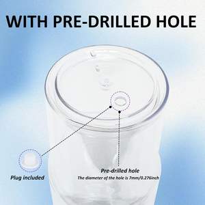 <strong>Wholesale</strong> Bulk Plastic Can Mugs 40oz Leakproof clear Double Wall Acrylic <strong>Snow</strong> <strong>Globe</strong> Tumblers with Handle for Beverages Juice - Product Image 5