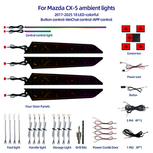 Bộ đèn viền nội thất Mazda CX-5 2017-2025 4 cửa, 256 màu LED, đèn chân xe & đèn tay nắm cửa, hệ thống chiếu sáng nội thất ô tô - Product Image 2
