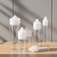 Bouteilles compte-gouttes personnalisées vides pour liquides, huiles et jus V3, transparentes ou noires, 10ml, 15ml, 30ml, 60ml, 100ml, 120ml, en plastique PET