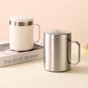 Caneca de Café de Aço Inoxidável 316 com Parede Dupla, Tampa e Alça, Isolada para Bebidas Quentes e Frias, Ideal para Uso Interno e Externo, Camping e Viagens - Product Image 3