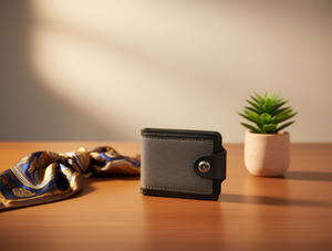 Men's Single Button Wallet Leather No Loose Leaf Fashionable <b>Gift</b> <b>Set</b> - Product Image 2