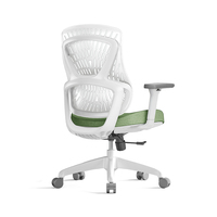 Chaise de bureau de direction pivotante de luxe Foshan à dossier moyen, pour salle de réunion, avec grand dossier, cadre blanc