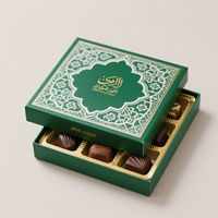 Emballage en papier personnalisé, boîte à chocolat aux truffes de 9 pièces avec plateau en plastique, emballage en carton rigide pour chocolat, boîte cadeau de luxe
