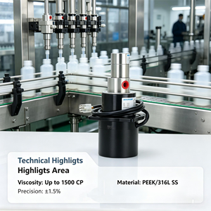 Stainless Steel SUS316L Electric Filling <b>Machine</b> Pump <b>Micro</b> Gear Magnetic Drive Chemical Metering Syrup dispensing pump - Product Image 1