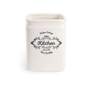 Contenitore per Cucina Excelsa 11.5x14.5x11.5 Cm Bianco Stile Rustico con Design Stampato al Laser - Product Image 1