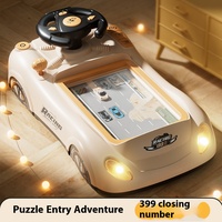 BJQ Racing Challenge Aventure Volant pour enfants Conduite Jouet Véhicule ABS Plastique Électronique Simulation Musique Son