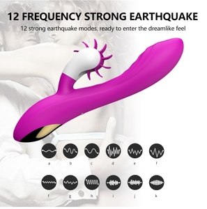 Stimulateur du point G, vibrateur, suceur clitoridien en forme de langue, fonctions de léchage et de succion, masturbateur pour clitoris, suceur vibrant pour clitoris - Product Image 2