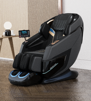 Fauteuil de massage de luxe zéro gravité, corps entier, rail SL, chauffage électrique, shiatsu, commande vocale IA, portable, pliable, USB