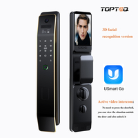 Cerradura Inteligente 3D de Alta Seguridad TOPTEQ US8, Reconocimiento Facial 3D, Tarjeta de Memoria RFID, Nube, Wi-Fi, para Aleación de Aluminio, Acero y Madera