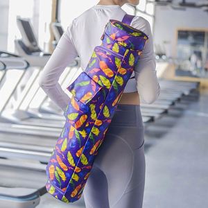Sac de transport pour tapis de yoga Oxford NEUF, certifié BSCI, sac à bandoulière pour tapis de yoga, léger, pour fitness, gym, entraînement, personnalisable. - Product Image 4
