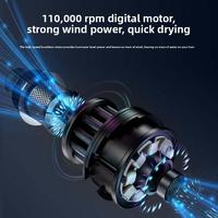 Sèche-cheveux ionique haute performance 110000 tr/min, économie d'énergie, 1600W, moteur sans balais, faible bruit, pour hôtel et salon