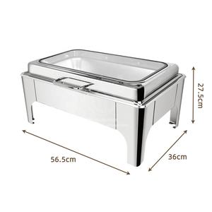 Recipiente Rectangular para Calentar Alimentos de Acero Inoxidable Dorado para Bodas, Buffet Eléctrico, Calentador de Alimentos, Juego de Catering a Gas y Eléctrico - Product Image 2