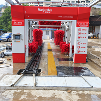 Machine de lavage de voitures automatique en tunnel continu, 11 brosses, système de convoyeur, largeur de lavage de 2,35 m pour atelier de lavage de voitures