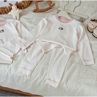 Conjunto de Ropa de Dormir de Terciopelo para Niños, Personalizado, Cintura Alta, Protección Abdominal, Algodón de Color, Ropa para el Hogar