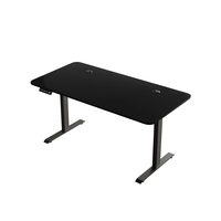 Bureau d'ordinateur moderne en bois convertible Wquantum pour bureau commercial et domicile, bureau assis-debout à double moteur réglable en hauteur, idéal pour hôpital