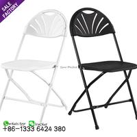 Chaise pliante portable en plastique recyclé blanc et bleu pour événements, mariages, banquets et dîners en extérieur – Fabricant Sinoperfect