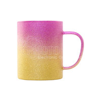 10 oz. 13 oz. Orca revêtements Sublimation tasse en verre à paillettes colorées en couleurs dégradées
