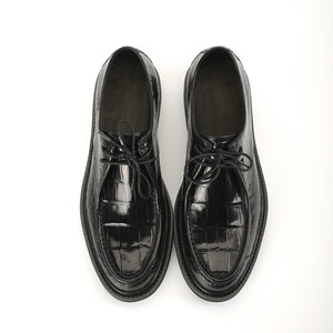 Zapatos Casuales de Cuero Negro de Alta Calidad, Mocasines con Punta en Pico Hechos a Mano, Zapatos de Vestir Elegantes para Hombre que Aumentan la Estatura - Product Image 1
