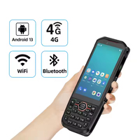 Lector de tarjetas Rfid de mano de largo alcance, Android, escáner de código de barras Pda resistente, teclado Pdas para almacén logístico
