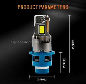 Светодиодные лампы Diinii 130W D-серии D4S для фар, 6500K, 10000Лм, оптовая продажа, светодиодные лампы D2S для автомобилей - Product Image 6