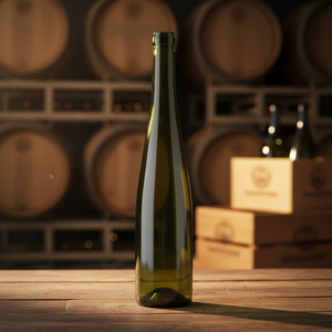 Bouteille de vin en verre vert foncé de qualité supérieure 750 ml, col long, style <span class=keywords><strong>Bordeaux</strong></span>, vide, pour emballage de vin rouge et blanc, fourniture OEM personnalisée - Product Image 1