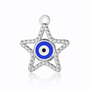 Coeur Palm <span class=keywords><strong>Eye</strong></span> Pendentif En Acier Inoxydable Oeil de Dieu Charmes DIY Bijoux Accessoires Nœuds Illimités Pendentif Oeil Étoile - Product Image 3