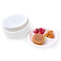 Assiettes rondes en plastique personnalisées jetables fête dîner nourriture 6 7 9 10.25 pouces pp parties plat