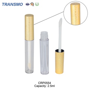 Tubo de Brillo Labial Dorado de 2.5ml con Tapa Redonda y Cierre de Rosca, Envase de Plástico para Rubor, Esmalte de Uñas, Aceite y Otros Productos de Belleza - Product Image 3