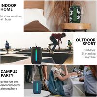 Altavoz Portátil Mindpure, IPX7 Impermeable, Inalámbrico, Resistente, para Exteriores, con Luz RGB, Bajos Profundos, TWS, para Fiestas