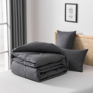 Ensemble de literie 3 pièces exclusif pour hôtel 5 étoiles, coton à haute densité de fils, résistant aux plis, <span class=keywords><strong>housse</strong></span> de <span class=keywords><strong>couette</strong></span> douce avec taie d'oreiller respirante - Product Image 4
