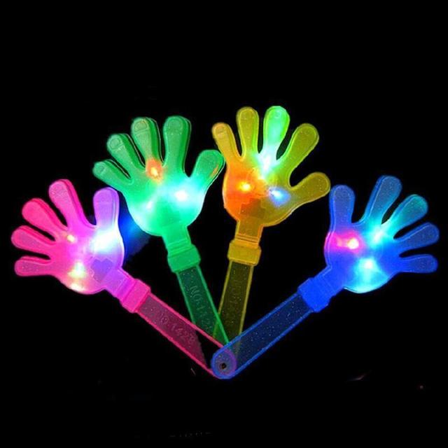 LED Hand Clappers Bulk Plastic Noisemakers for Adults Party Decorations Cheering Accessories for Birthdays Sports Events Ball