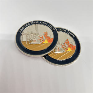 <span class=keywords><strong>Moneda</strong></span> de desafío de bombero de Honor de rescate de departamento de fuego de esmalte suave 3D de metal personalizado - Product Image 2