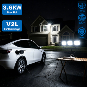 Adaptateur véhicule-chargeur pour BYD Sealion <span class=keywords><strong>6</strong></span> MG4 Geely Ex5 Xpeng G6 GBT Type 2 vers prise UK, déchargeur EV portable pour extérieur - Product Image 1